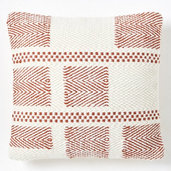 West Elm Accents Nwt 2x20 West Elm Woven Mixed Blocks Pillow Cover